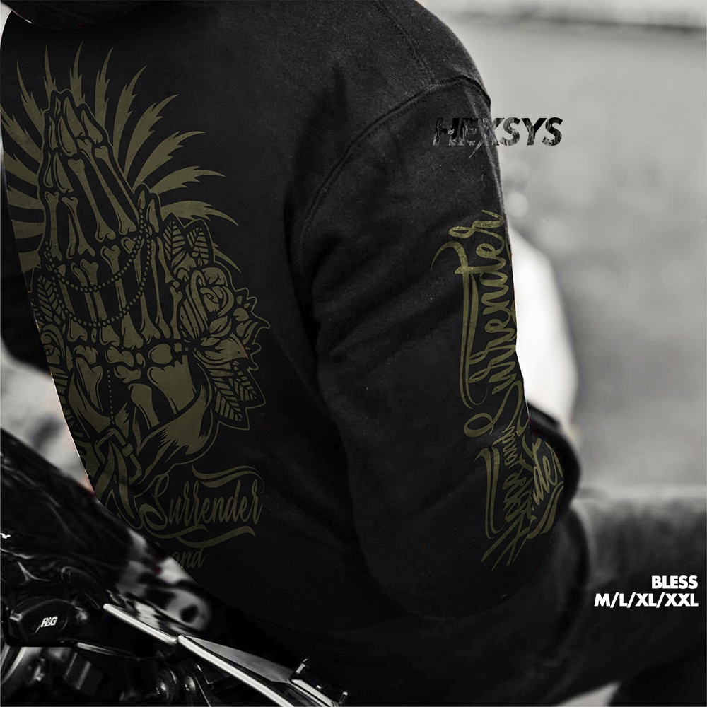 PREMIUM Bossque X Hexsys - Bless Hoodie Bordir Mythology Jumper Sweater Pria Racing Jaket Hoodie