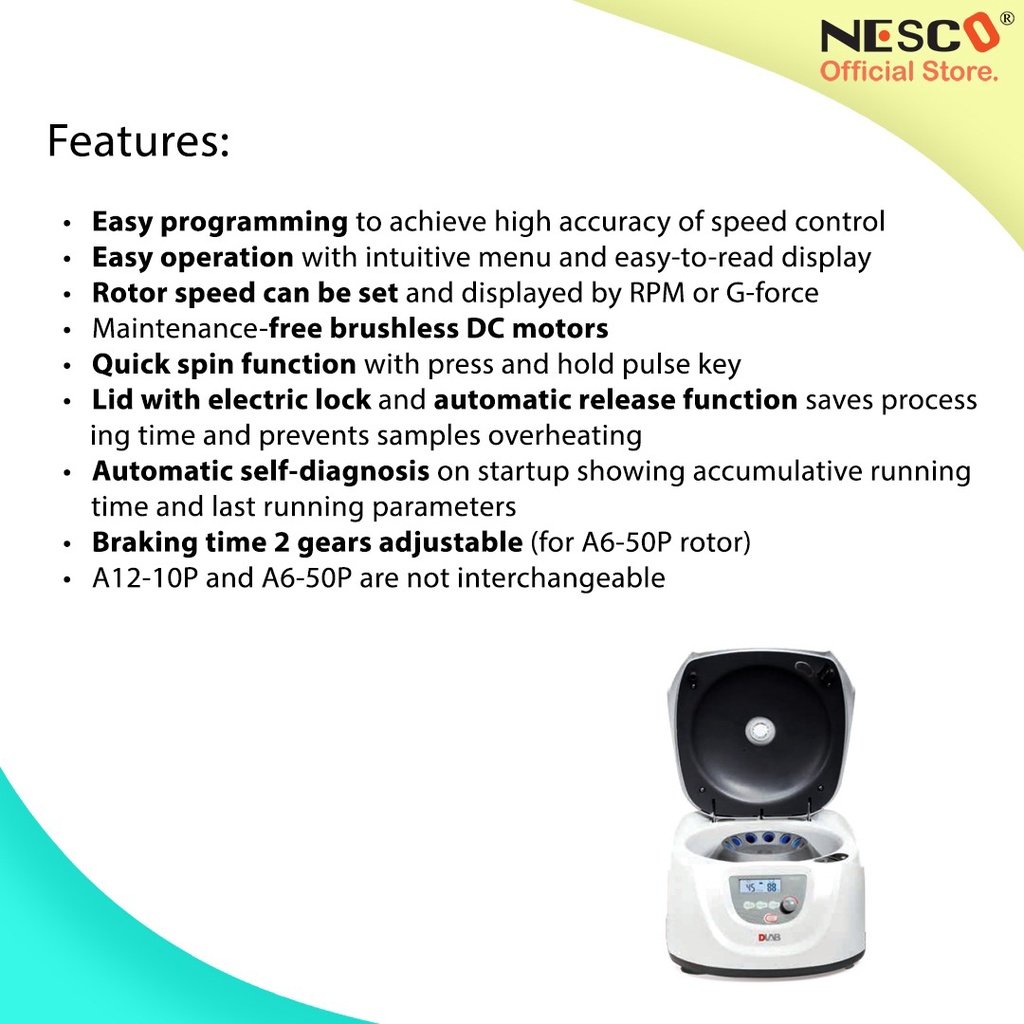 Centrifuge DM0412, DLAB (300-4500rpm) rotor 8x15ml