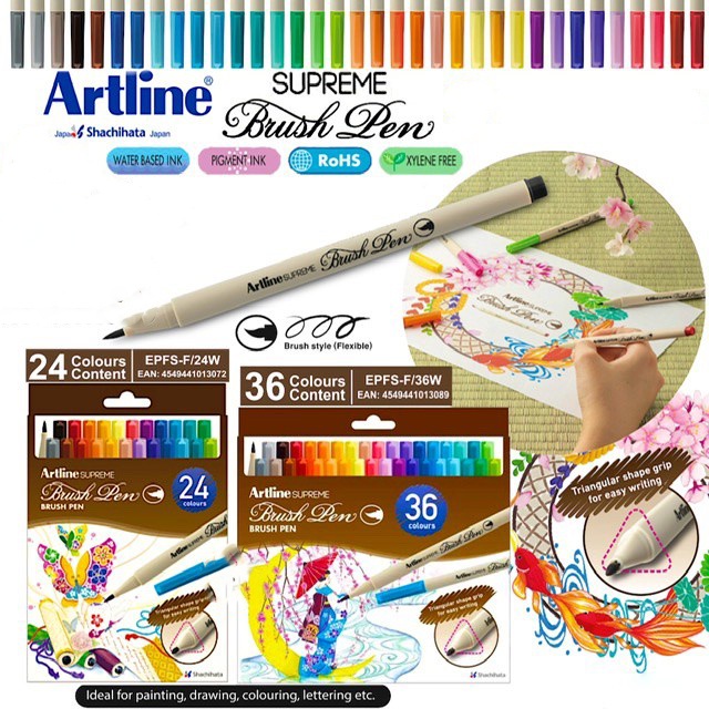 

Artline Supreme Brush Pen 12 colour / 24 Colour / 36 Colours Set (EPFS-F/12 / EPFS-F/24 / EPFS-F/36 )