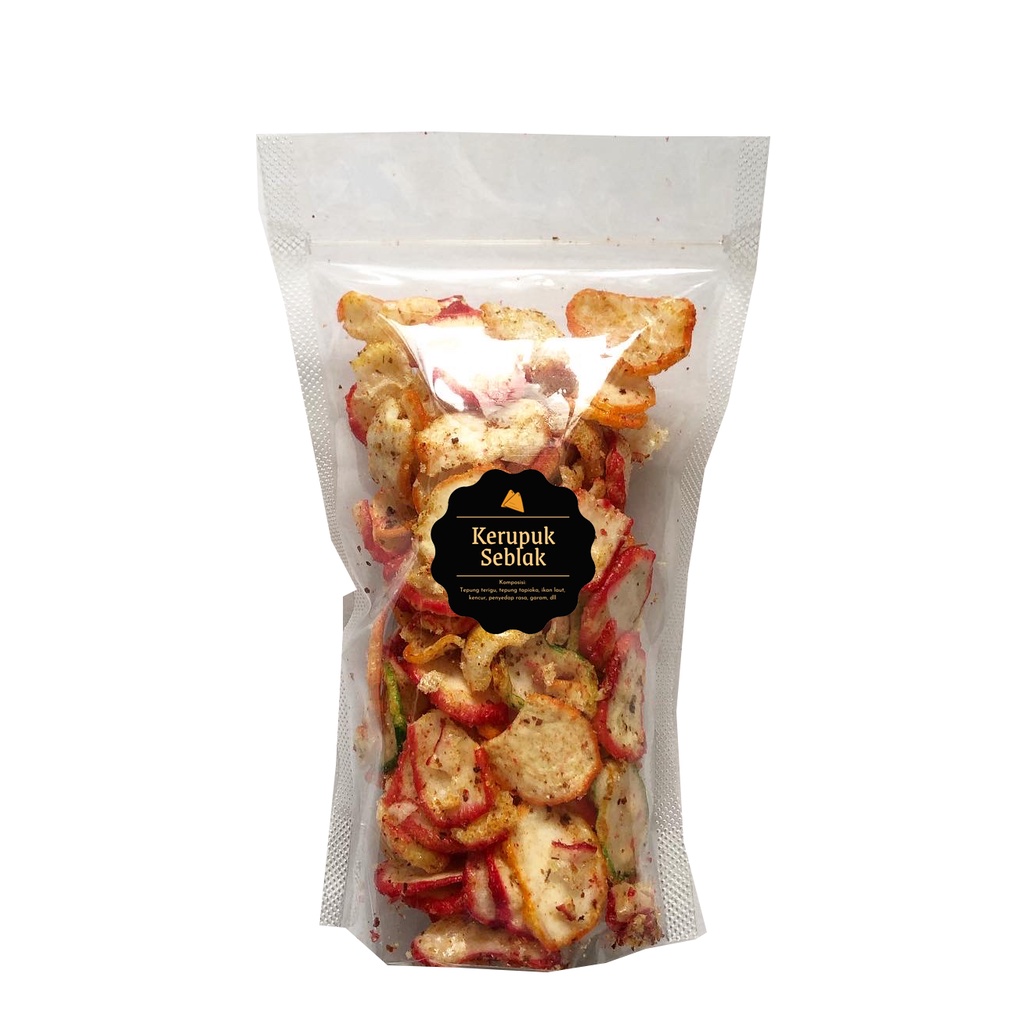 [DELISH SNACKS] Kerupuk Seblak Kencur (S) 70gr / Snack Cemilan Camilan Pedas Gurih / Seblak Kering