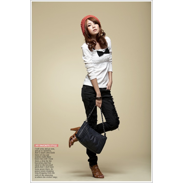 T-Shirt Korean Style Black 183536