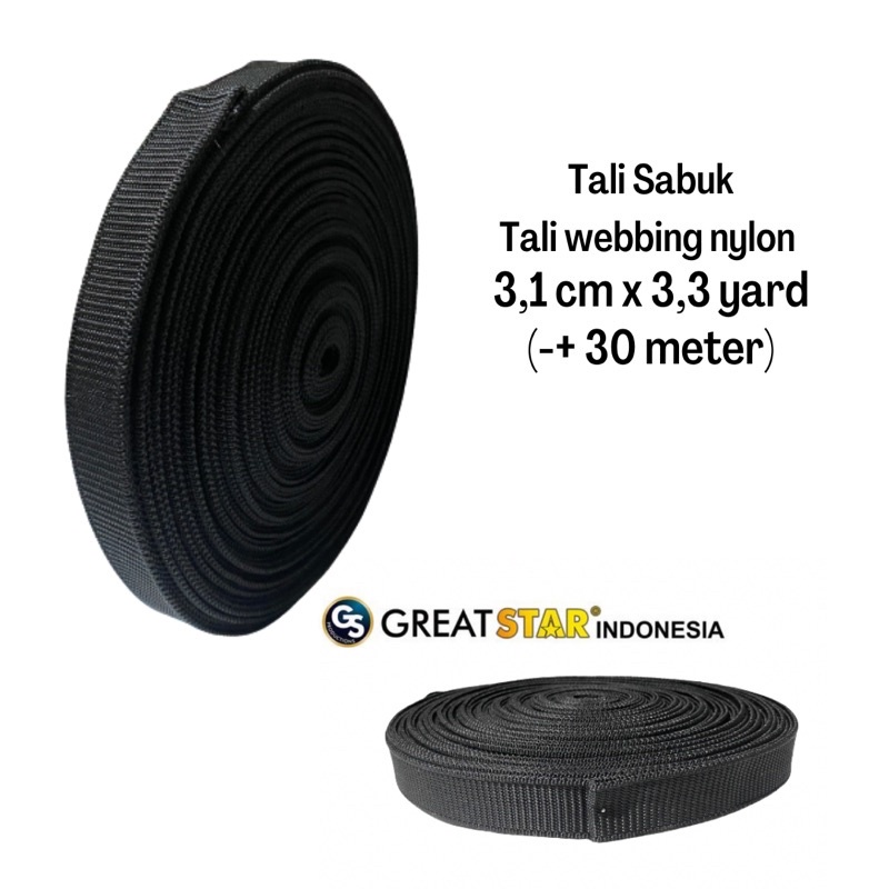 Tali Sabuk Roll Tali Webbing Nylon Uk. 3,1 (-+ 30 Meter)±33 yard