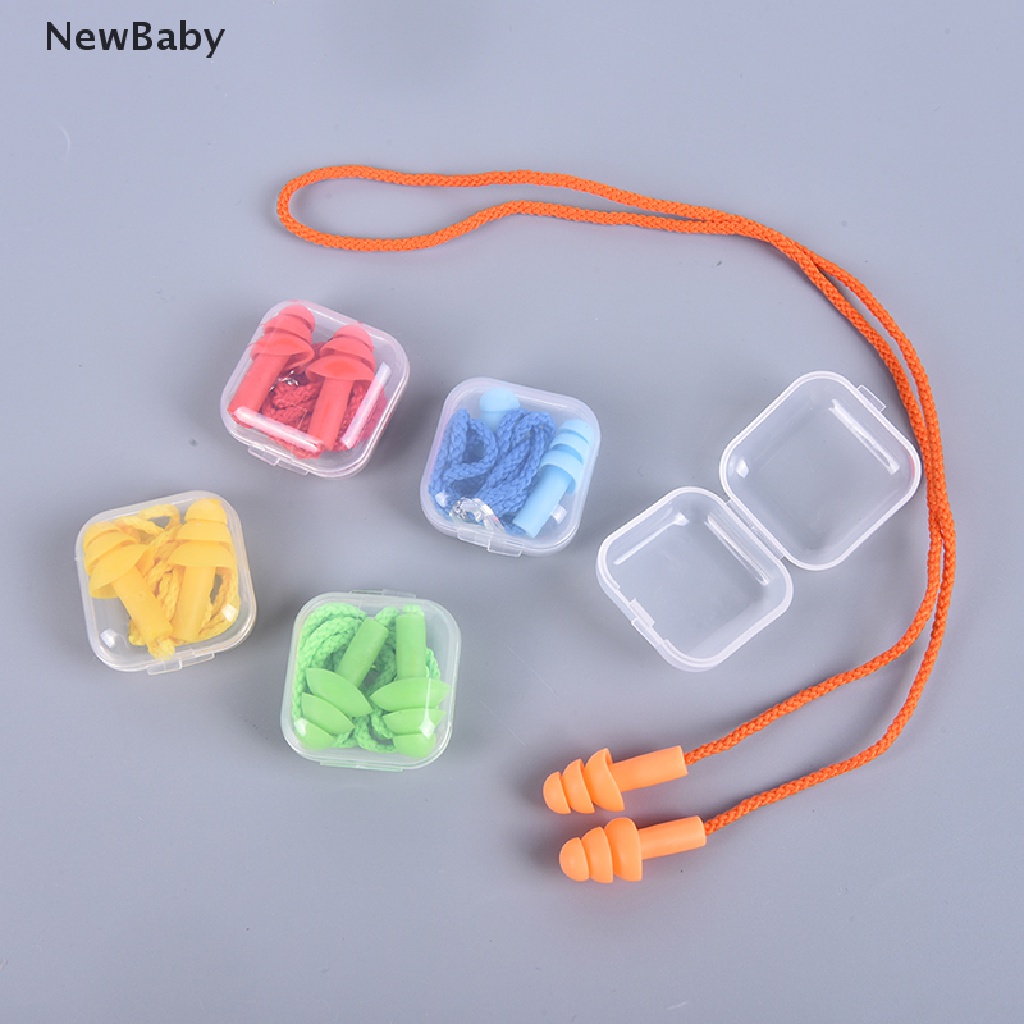 Earplugs Bahan Silikon Dengan Tali Untuk Bayi