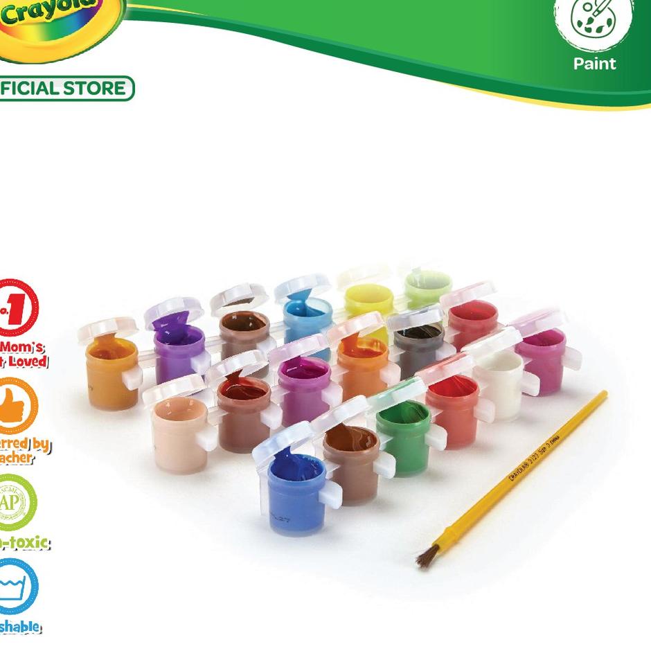 

Buruan Ambil Crayola Washable Paint Pots - 18 Color