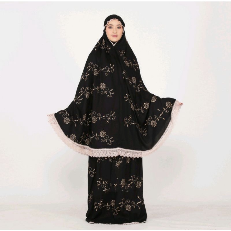 Mukena Dewasa Rayon Premium Bordir Gracella Renda Gyper