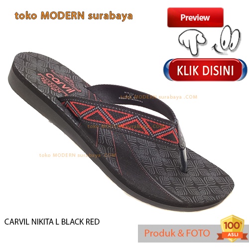 Sandal wanita casual jepit spons printing CARVIL NIKITA L