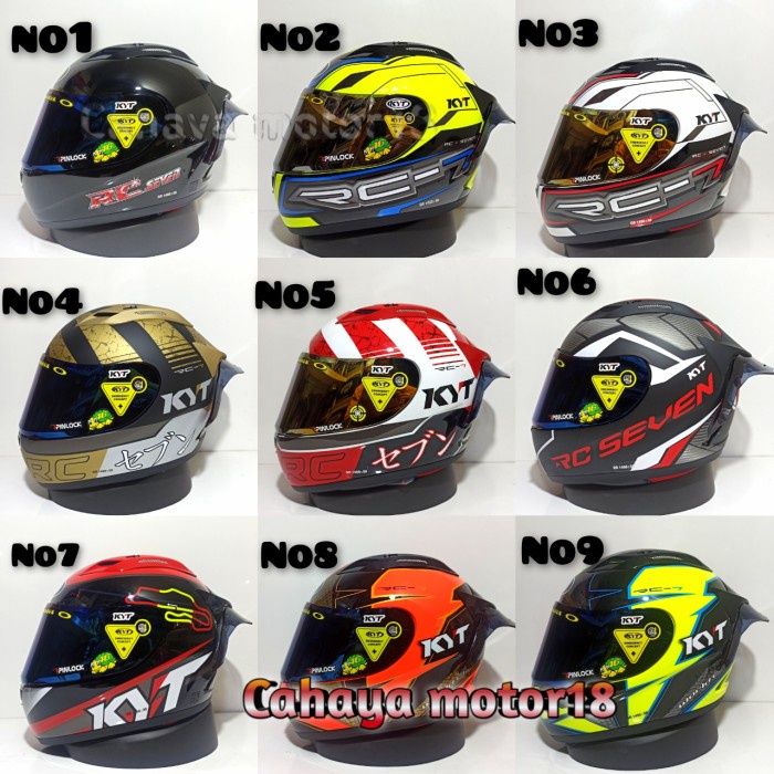 PAKET GANTENG HELM KYT RC7 RC SEVEN FULL FACE