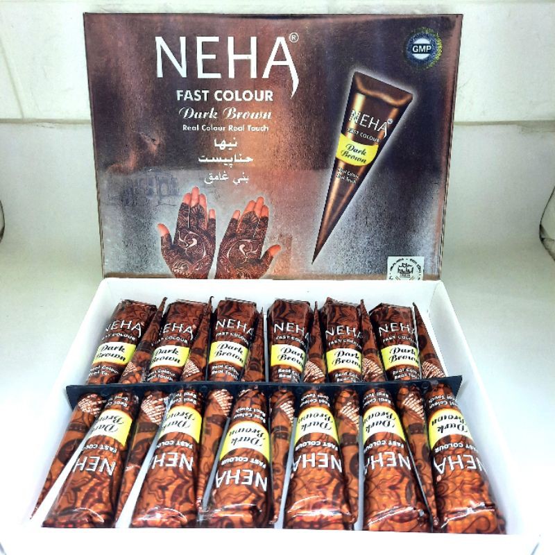 NEHA isi 12pcs HENNA PASTE COLOUR BPOM