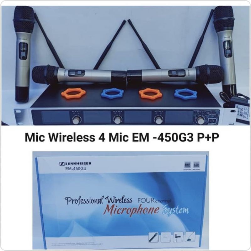 mic microphone wireless sennheiser EM 450 G3. 4mic pegang