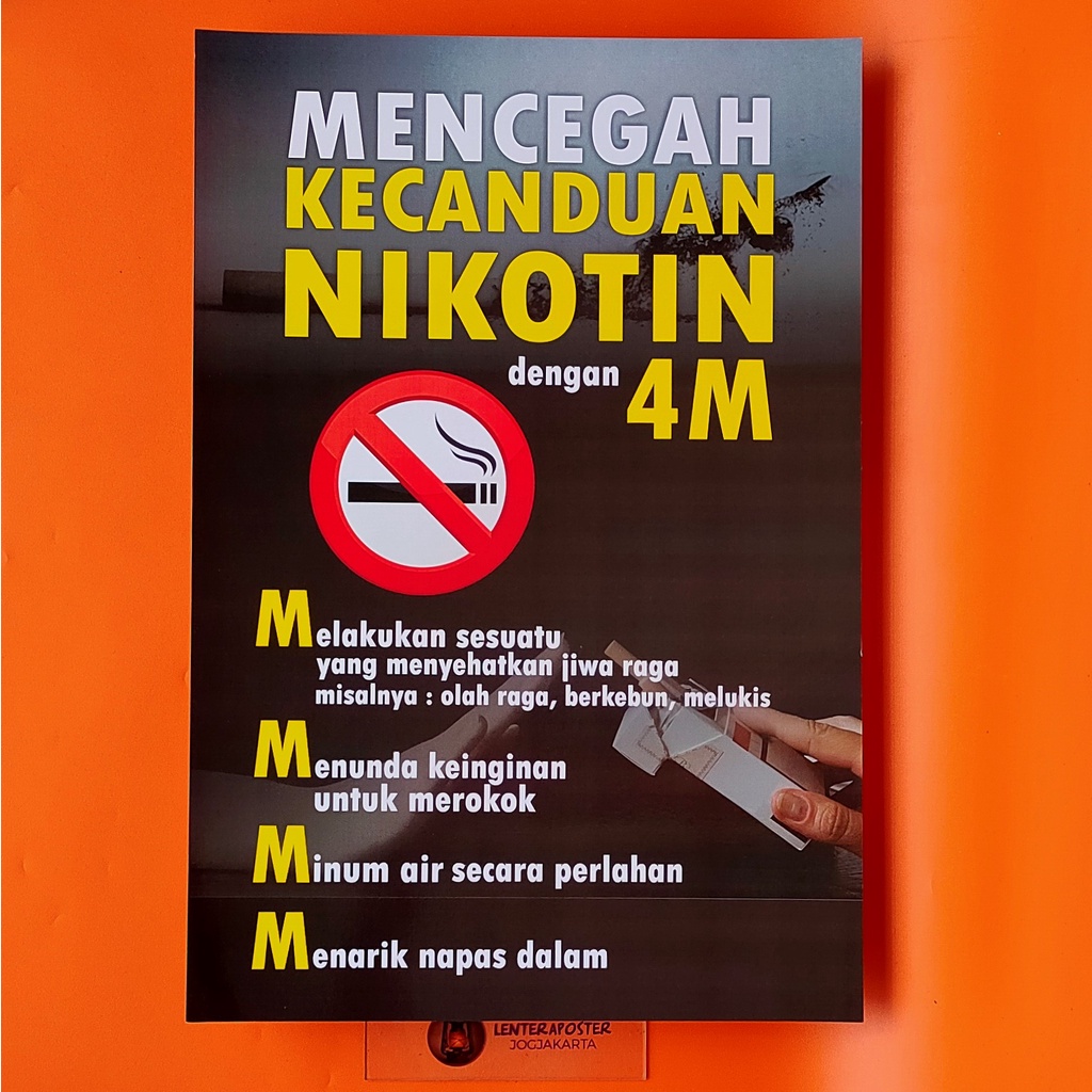 Jual Poster Bahaya Merokok Mencegah Kecanduan Nikotin Dengan 4m