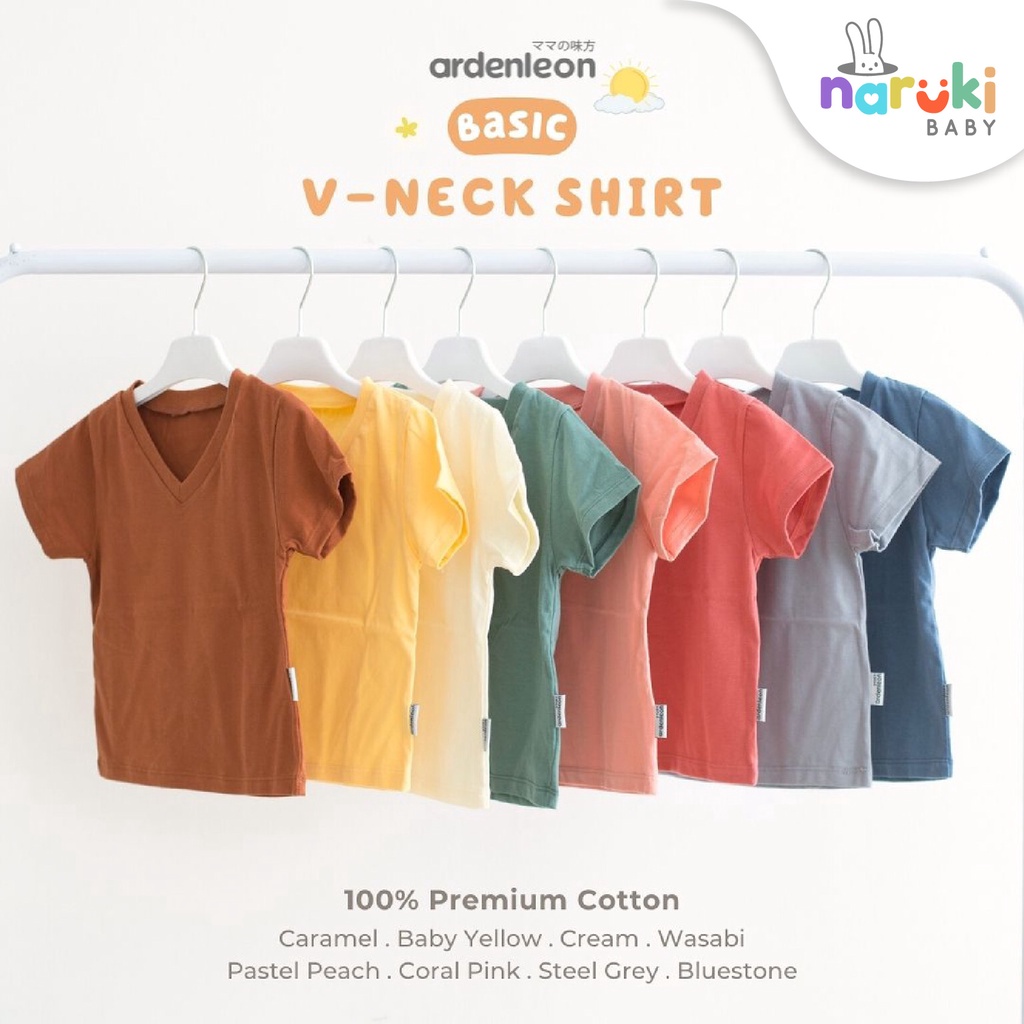 Ardenleon Unisex V-Neck Shirt Kids 3L/4L/5L (4-7yrs) Arden Leon Atasan Anak