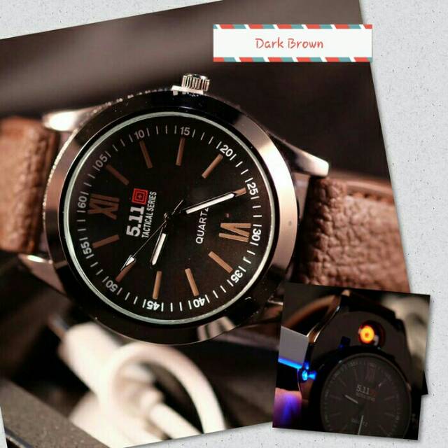 Jam Tangan Mancis/Korek Leather