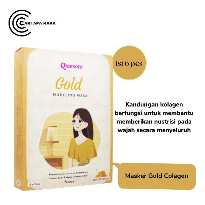 qiansoto masker wajah gold peel of mask gold qiansoto