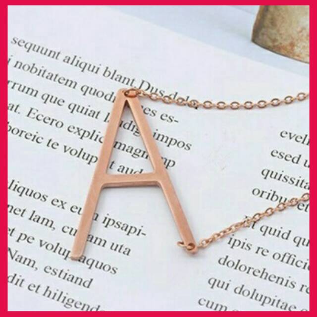Kalung huruf anti karat