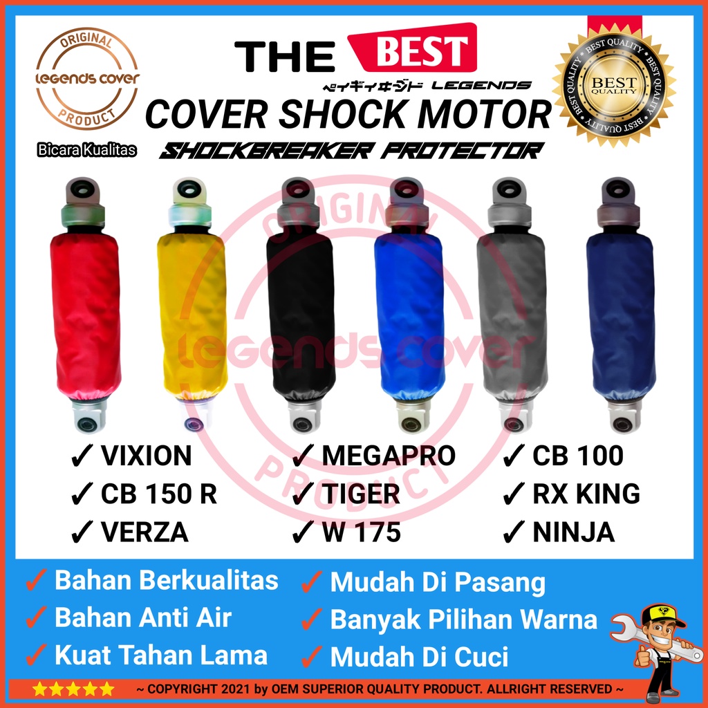 Sarung Shockbreaker Cover Pelindung Shock Sok Belakang Aksesoris Aerox Nmax Pcx Tabung YSS Ohlins Wp / Terlaris