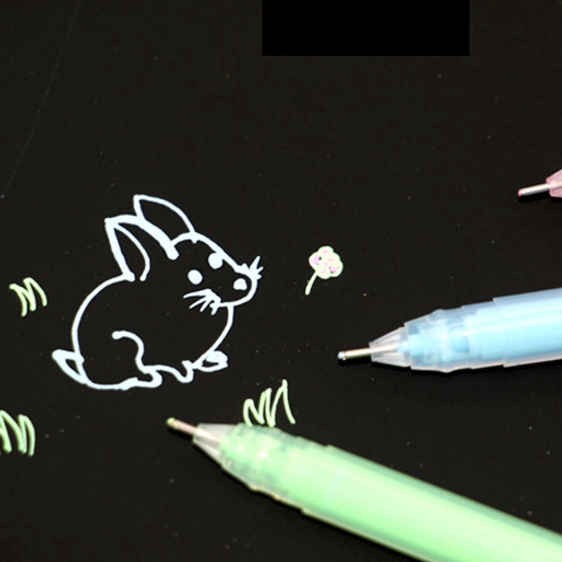 0.6mm White Ink Color Photo Album Gel Pen Stationery Office Learning Pen