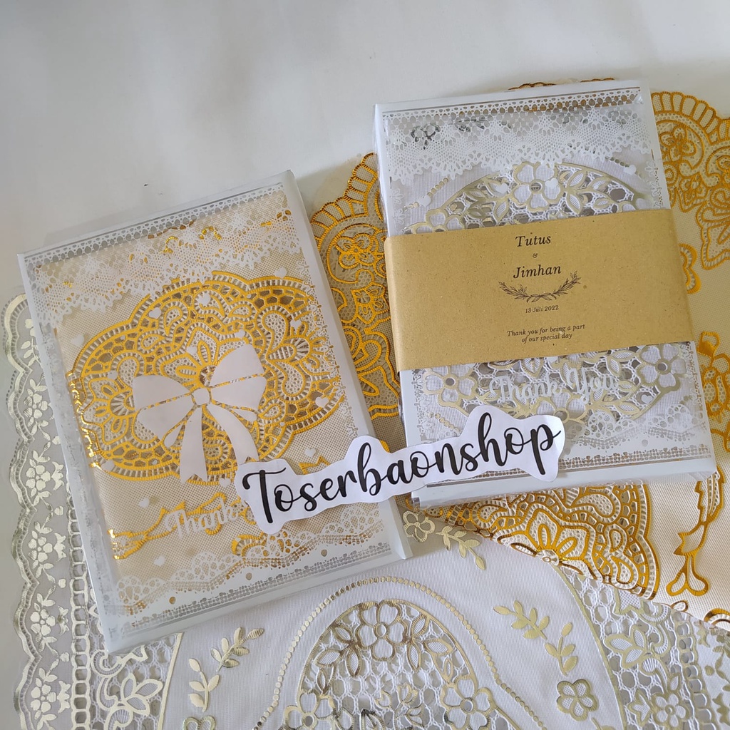 Souvenir taplak meja kemasan mika kotak gratis badge ucapan suvenir pernikahan sopenir cindramata