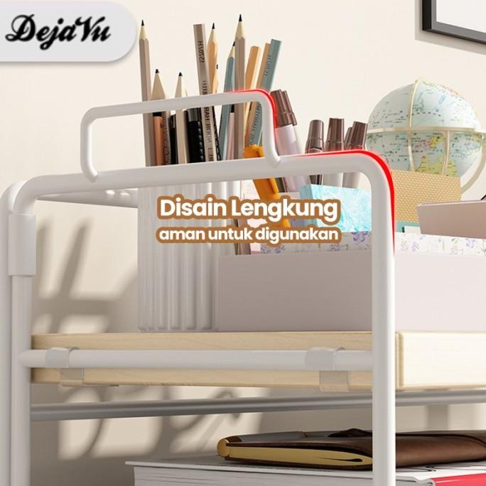Dejavu Rak Buku Meja Susun Rak Kayu Besi Minimalis Serbaguna Hrb103