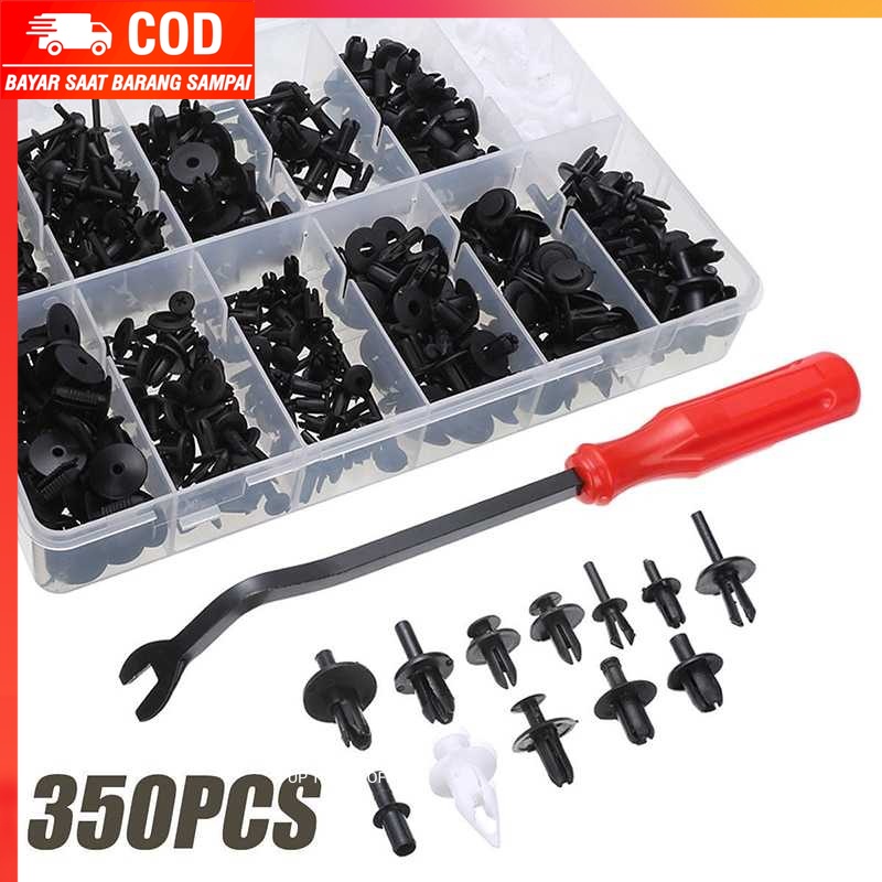 (100% BARANG ORI) Taffware Baut Rivet Mobil Universal Car Push Pin Fasteners 350PCS HE09