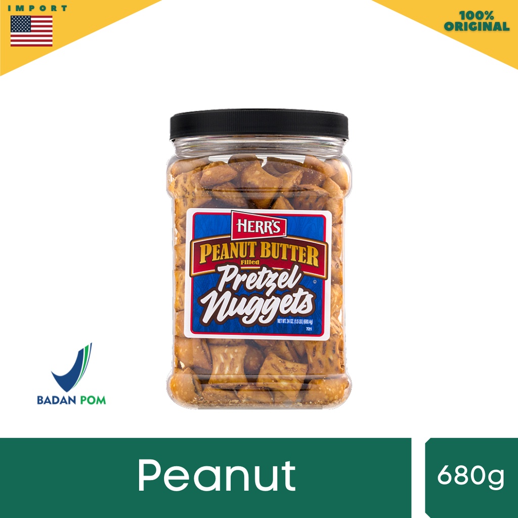 

HERR'S PRETZEL PEANUT BUTTER BARREL