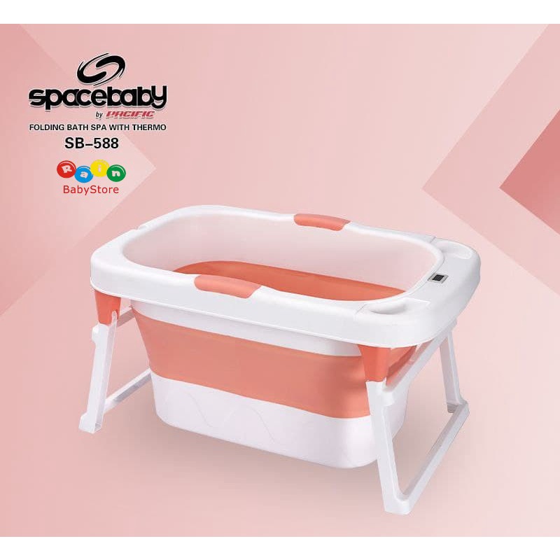 Space Baby Folding Bath with Thermo SB-588 / Bak Mandi Lipat dengan Sensor Suhu Bayi (Tersedia varian warna)