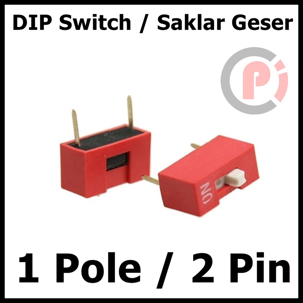 Slide DIP Switch 1 Posisi Red Breadboard 1P