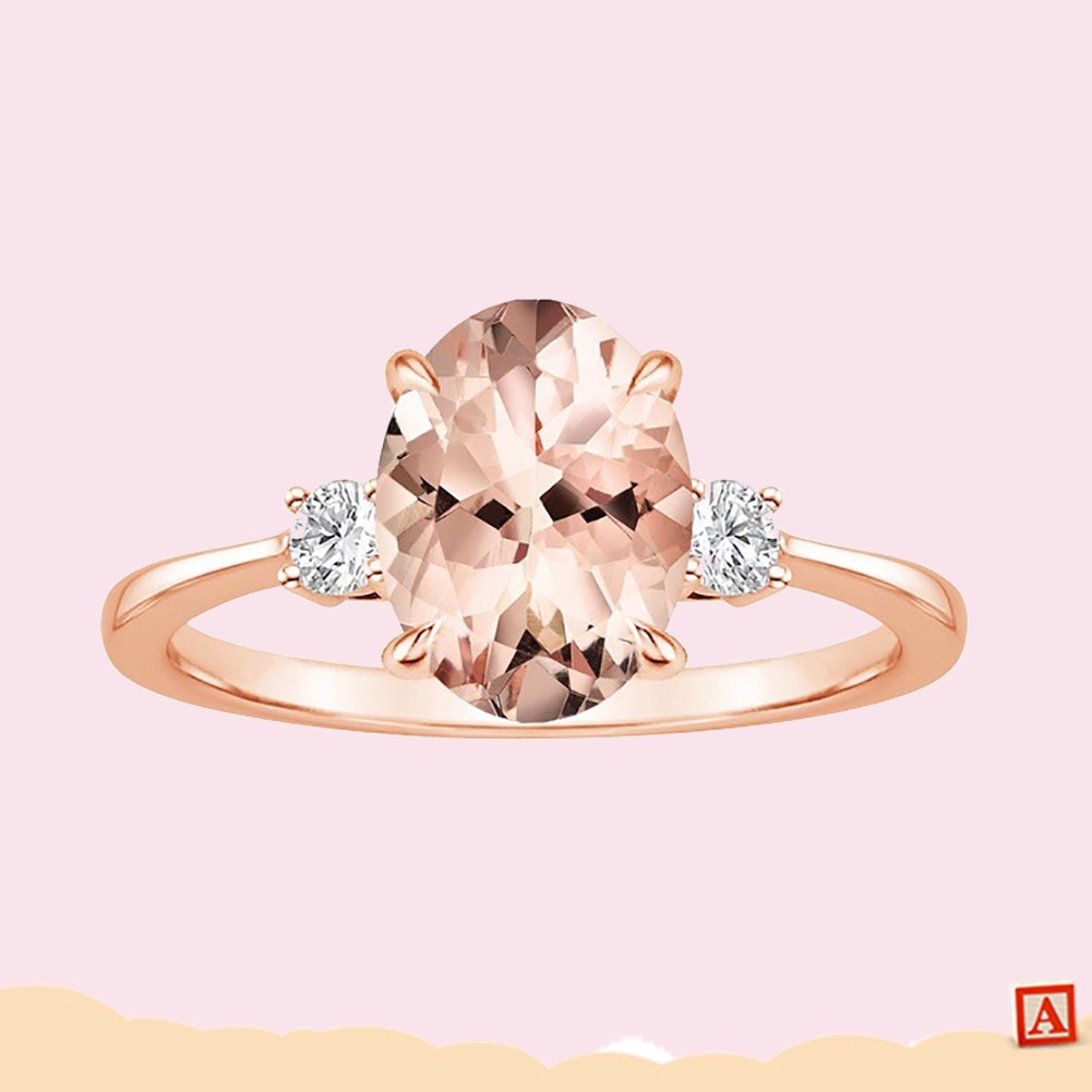 Hu Hu Hu Hu Hu Alat Bantu Pasang Kacamata♡ Cincin Wanita Bentuk Telur Hias Berlian Imitasi Untuk Pernikahan