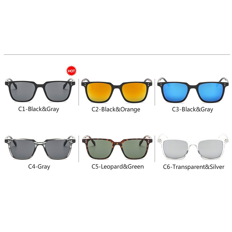 Fashion box retro Korean version of ins trend men and women sunglasses