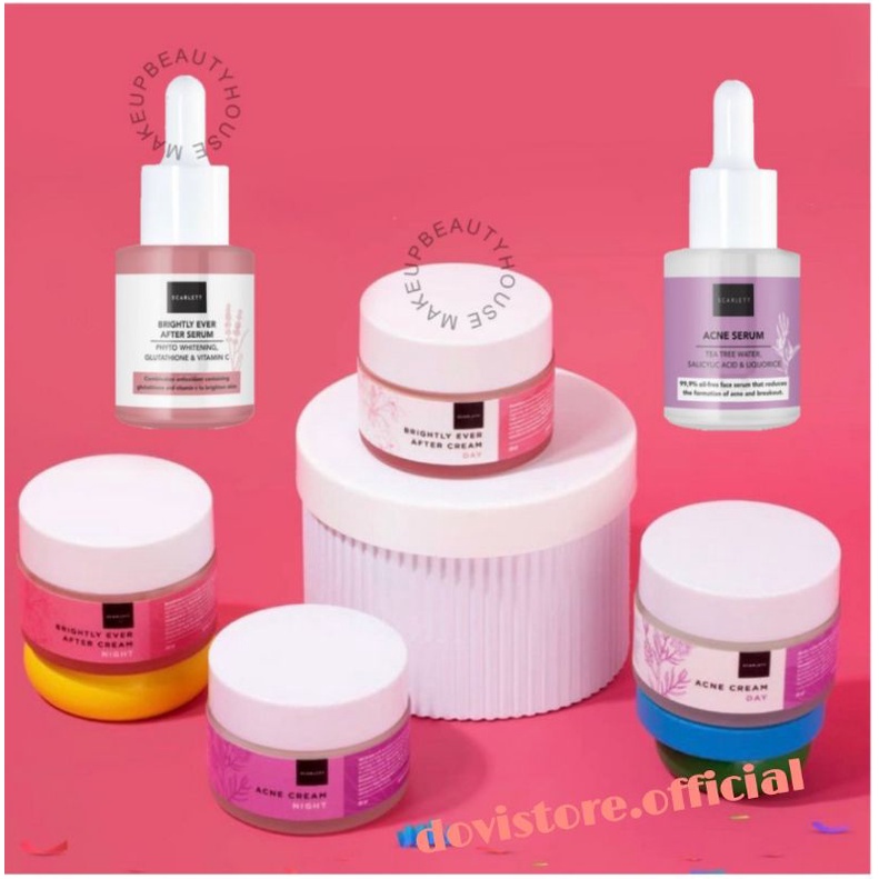 SCARLETT Whitening Serum Cream / Cream Acne / Brightly Ever After Serum / 7x Ceramide Moisturizer