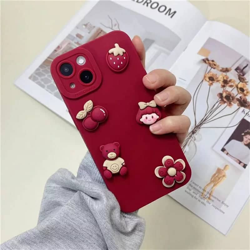 Casing Beruang Pelindung Lensa Case Oppo Case Xiaomi Case Iphone Case Samsung Case Vivo Case Realme