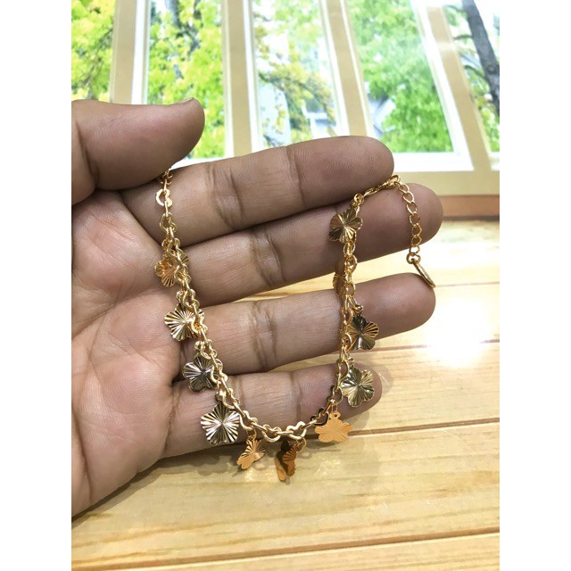 Promo! Gelang tangan wanita jurai jurai bunga lapis emas Murah!