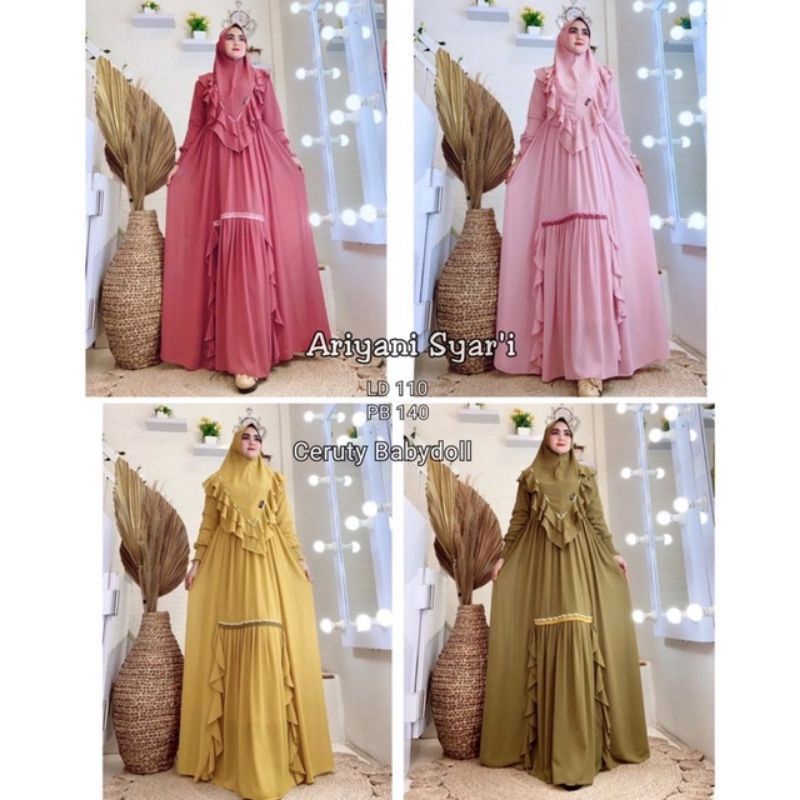 GAMIS ARYANI ORI AJE ZAS COLLECTION CERUTY BABYDOLL TERMURAH