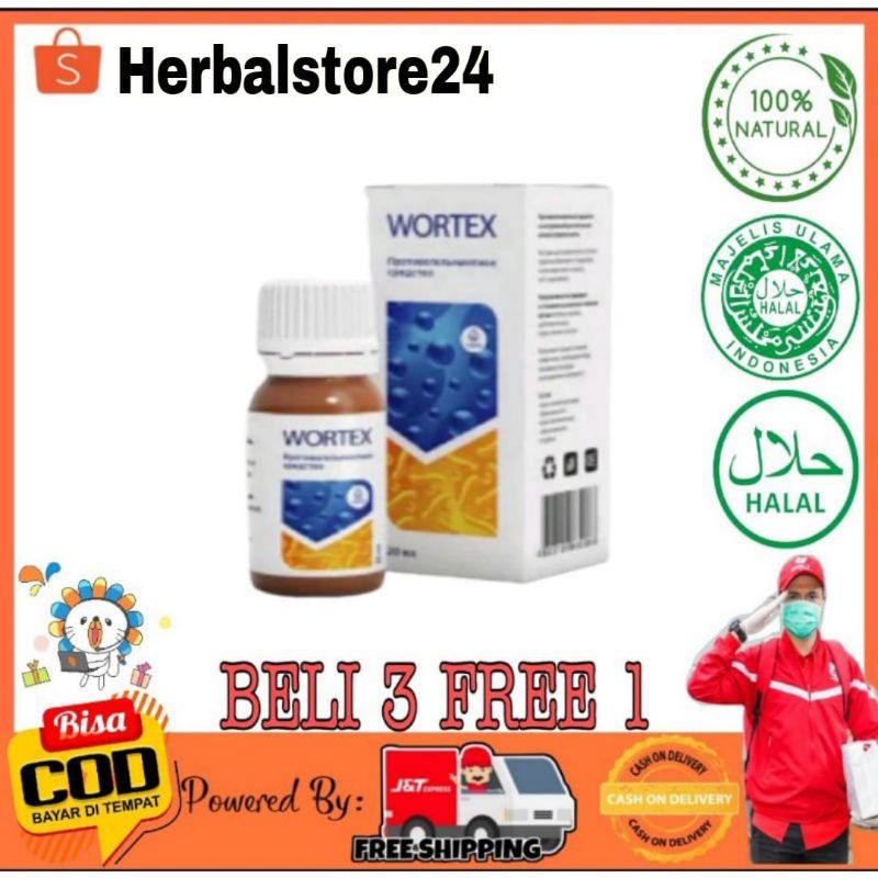 WORTEX Obat Parasit Original Atasi Parasit Dalam Tubuh Herbal Alami