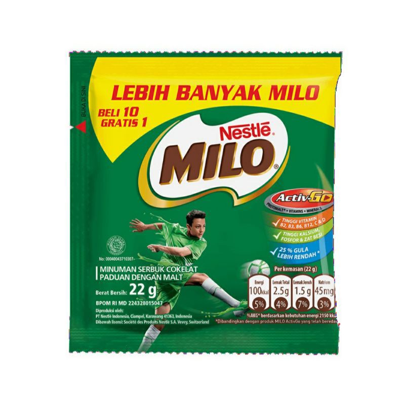 

Milo nestle 22 gr isi 11 pcs