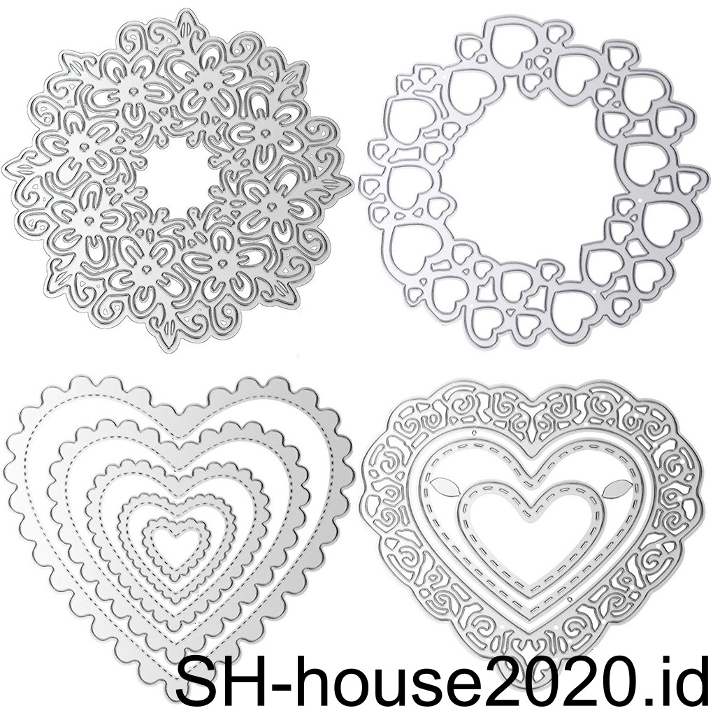 (house2020) 1 Set Cetakan Cutting Dies DIY Tahan Karat Bahan carbon Steel Untuk Sekolah