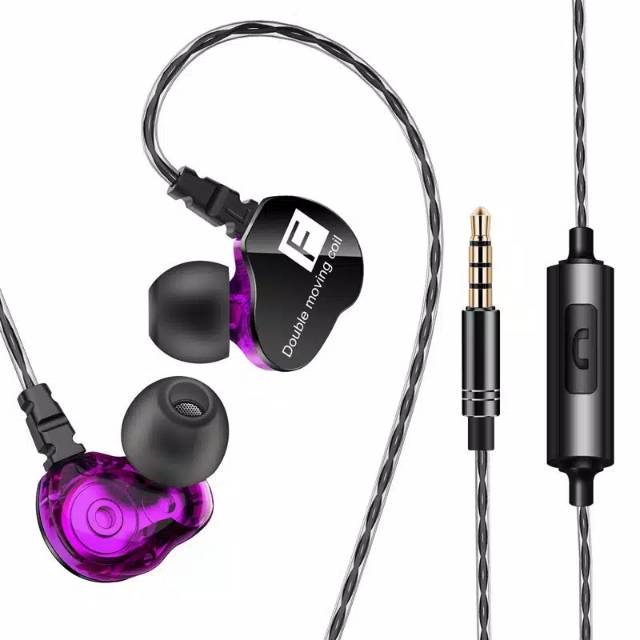 [Dikirim dari Jakarta] QKZ CK9 Dengan Mic Earphone Sport Model In Ear Suara Bass