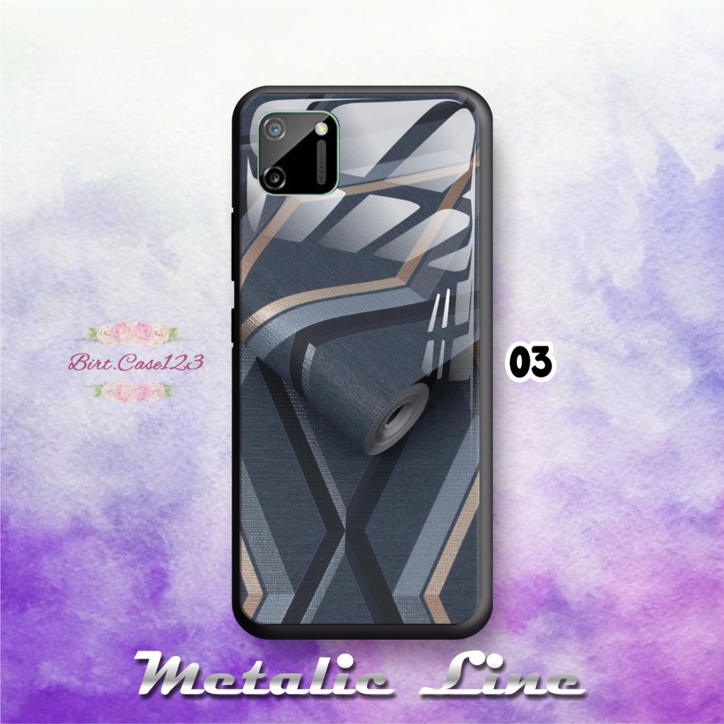 Softcase back case glass kaca METALIC Realme C1 C2 C3 C11 C12 C15 C17 NARZO 10A 20 PRO BC2473