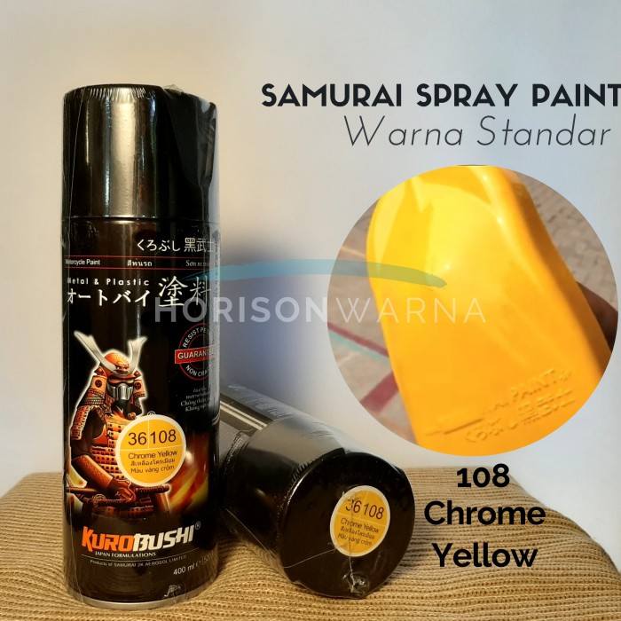 Pilox Cat semprot SAMURAI PAINT - CHROME YELLOW 108