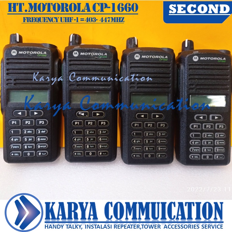 HT SECOND MOTOROLA CP1660 BODY  UHF1 FREQUENCY 403-447MHZ BEKAS 2ND
