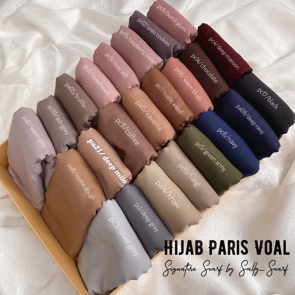 Hijab Segi empat Paris Voal, Voal Basic, Jilbab Square