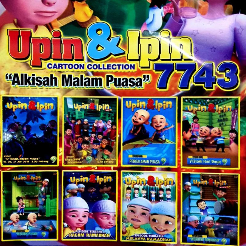 Kaset Video Film Anak -anak Koleksi Upin & Ipin 7743 - Kaset Film Edukasi Anak Terbaru