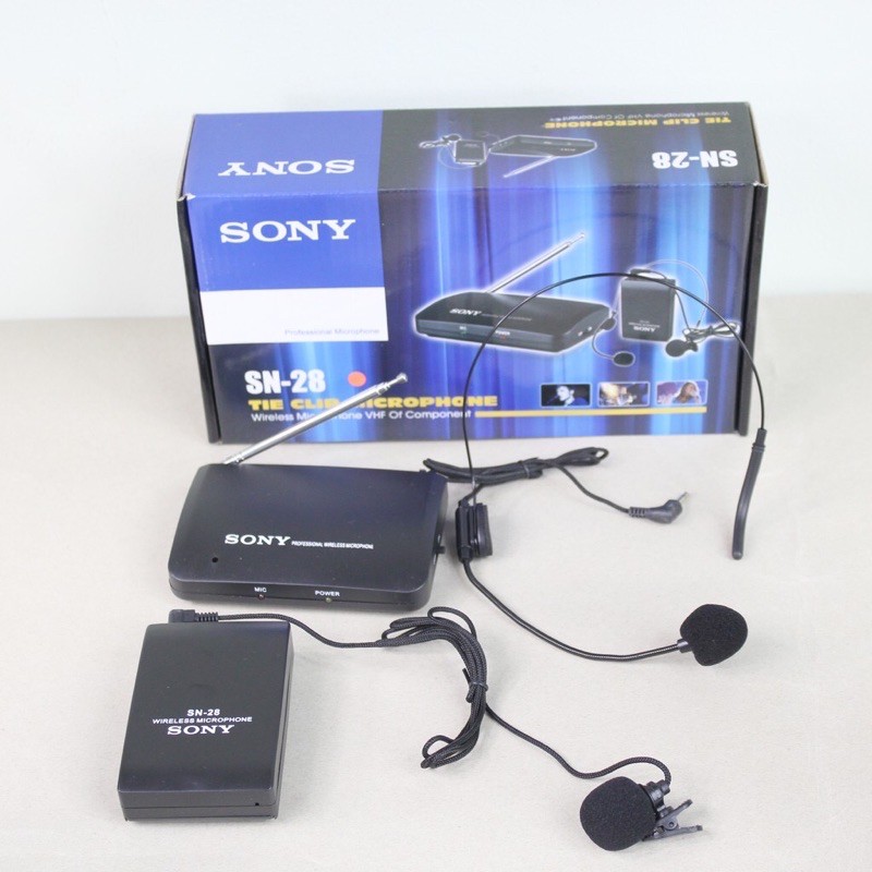 mic wireless imam sony clip on+ mic bando Sony SN 28
