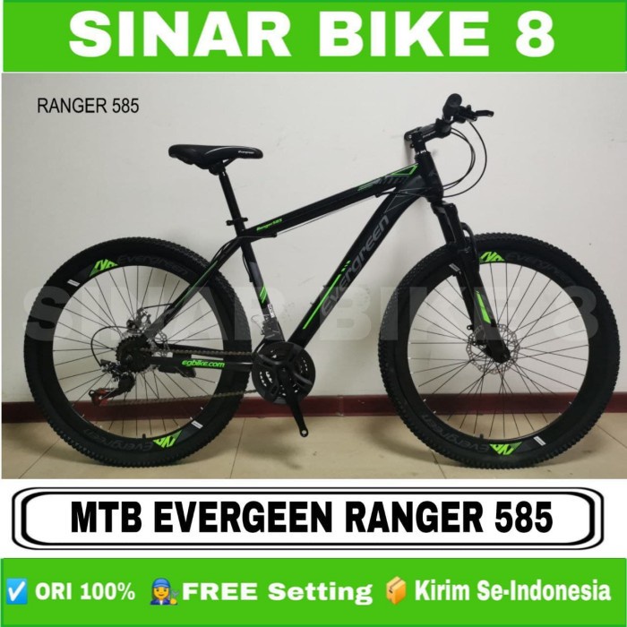 Sepeda Gunung MTB EVERGREEN RANGER 585 Ukuran 27,5 Inch Rem Cakram