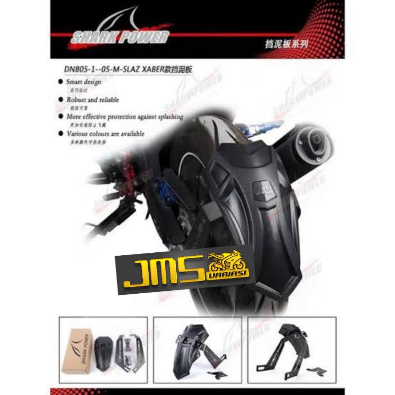 mudguard spakboard lumpur shark power panjang universal ninja 250 ninja r ninja rr gsx Vixion cb150 CBR R15 R25 Megapro rxking dll