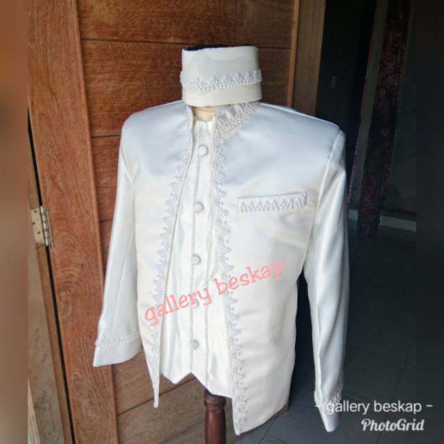 Beskap basofi akad/Jas pengantin / basofi pengantin akad /baju akad beskap pengantin/jas akad /asraf