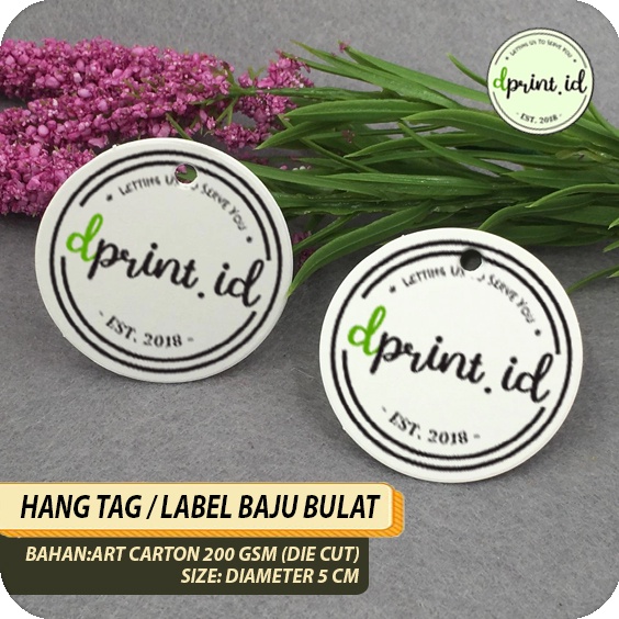 

Hang Tag Baju Bulat Kecil Art Carton 260 Diameter 3 4 5 6 7 8 CM Print Label Hangtag Elegant Custome Vintage