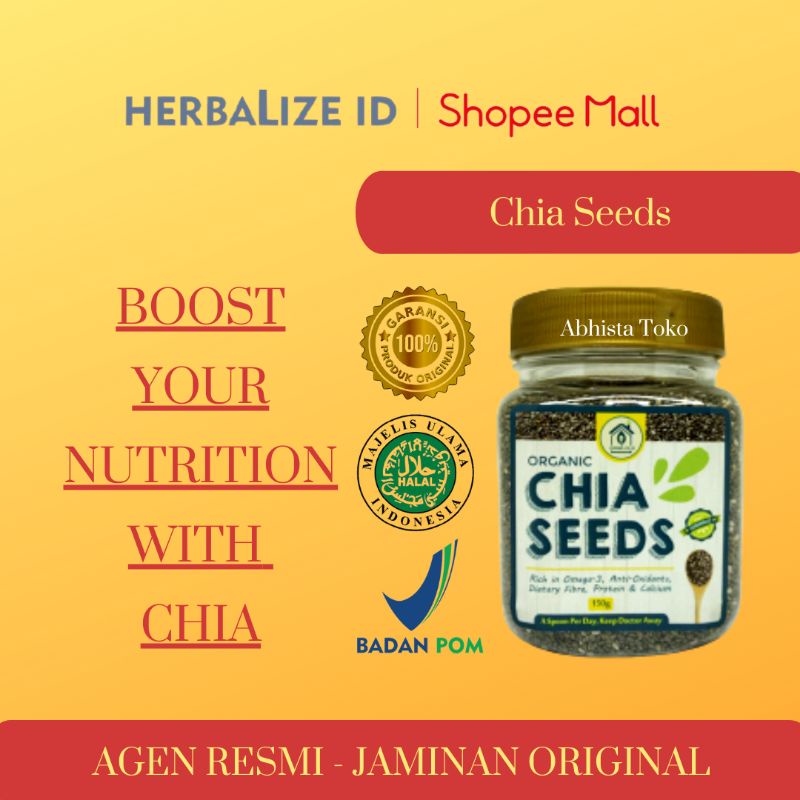 

CHIA SEEDS ORGANIC BLACK MEXICO BIJI CHIA SUPLEMEN MAKANAN HERBALIZE