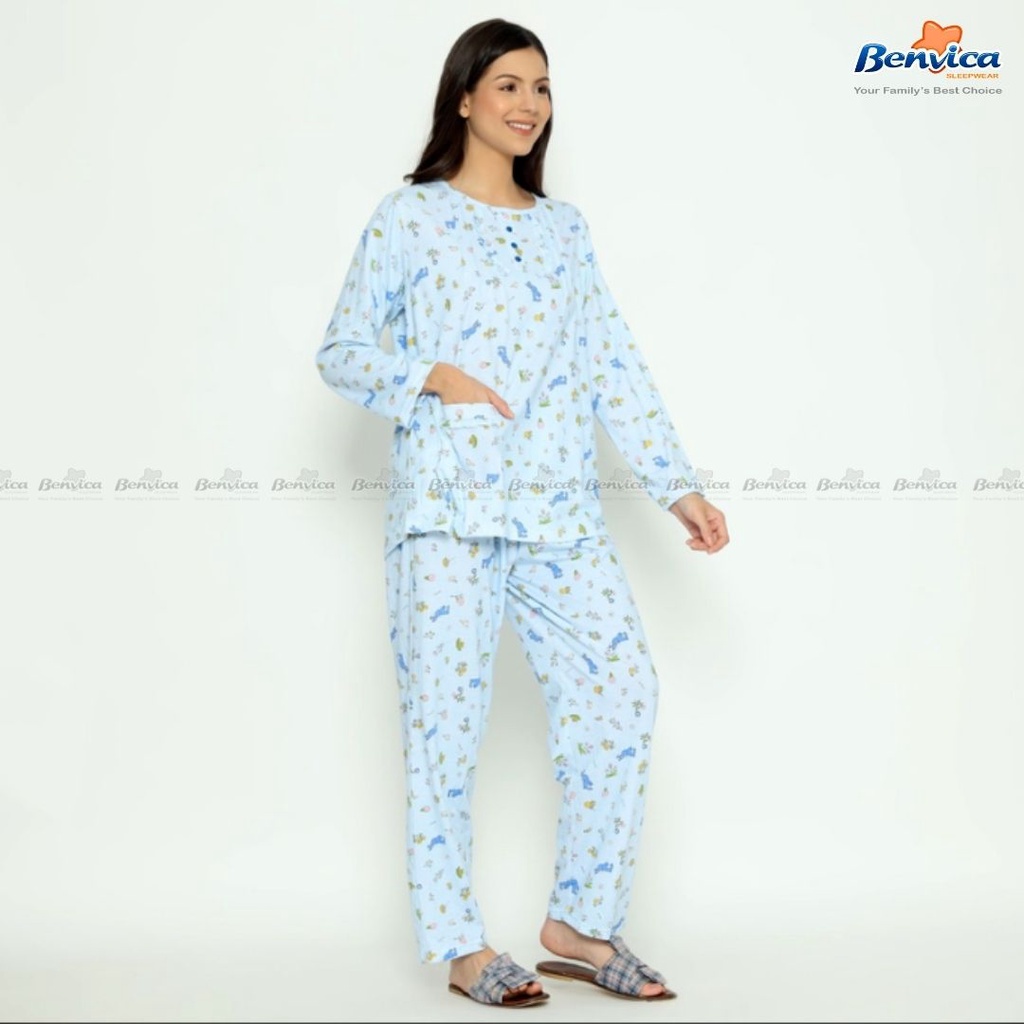 BAJU TIDUR PIYAMA KAOS LENGAN PANJANG ADEM BANYAK MOTIF GREET