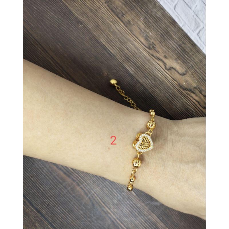 Fifi Fashion Gelang Model Emas Biji Lada 1 Kombinasi Fashion  Titanium Xuping Antialergi 12#