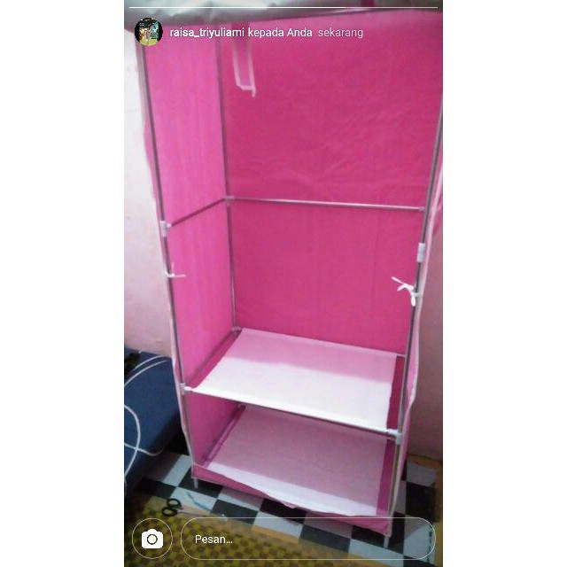 Lemari pakaian/lemari baju/ lemari plastik anak portable/ (L:60 ) 3kg- 60 CI buka ATAS,SHENAR